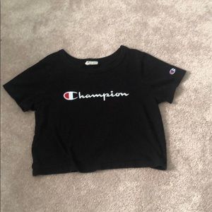 Black champion crop top